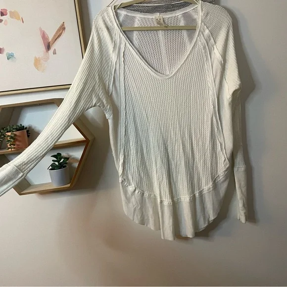 We the Free Waffle Knit Top Small - Picture 3 of 6